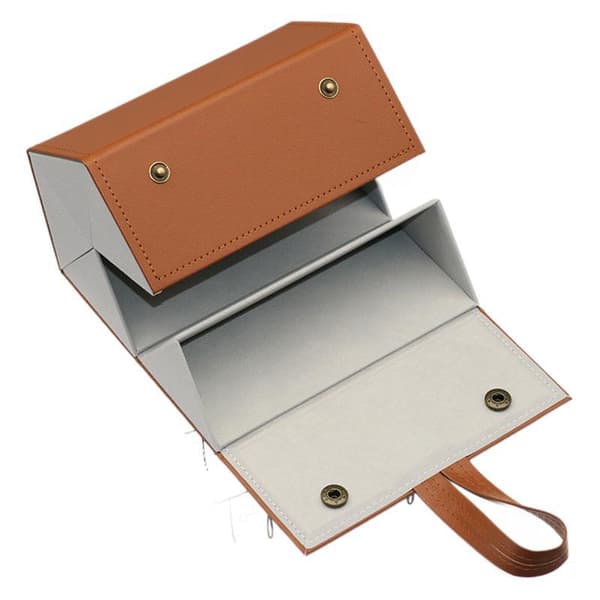 Solbrilleoppbevaring Organizer Holder Sammenleggbart Reiseetui med 5 Rom for Flere Briller