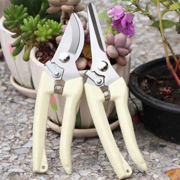 Trädgård Beskärning Sax - 2 Pack, Ultralätta Hand Saxar Gör Klipp Smidig & Ren, Professionella Trädgårdssaxar för Klippning Levande Blommor,
