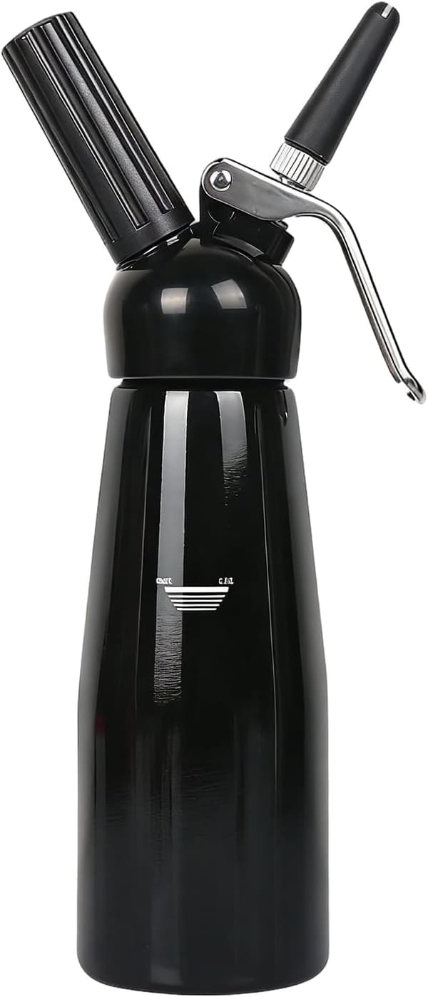 500 ml flødedispenserbeholder med fødevaregodkendt rustfrit stålkonstruktion til hjemmekøkkener og caféer, professionel flødebeholder