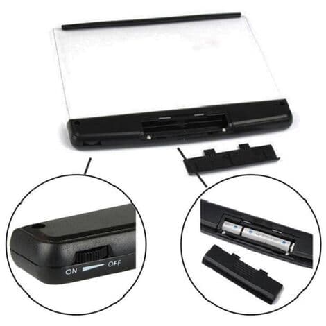 LED Book Light, Reading Lamp for Books, Flat Book Light, 14.2 x 17.5 cm