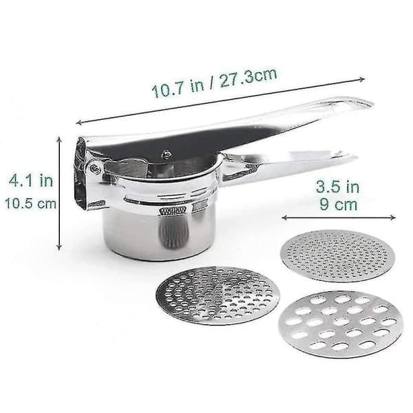 Premium Spaetzle / Potetpresse Rustfritt Stål 3 Silinnsatser