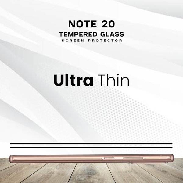 2 Pack Samsung Galaxy Note 20 - Härdat glas 9H-Super kvalitet 3D