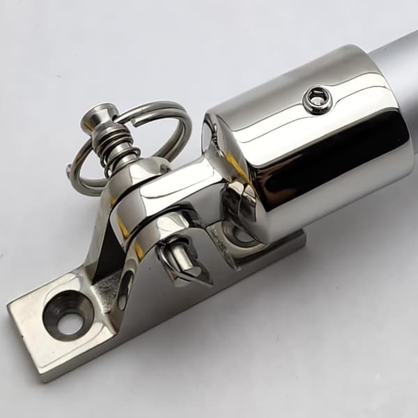 Bimini Top Hardware, Dækhængsel med Quick Release Pin, Øje End Cap, 316 Rustfrit Stål (2 Par)