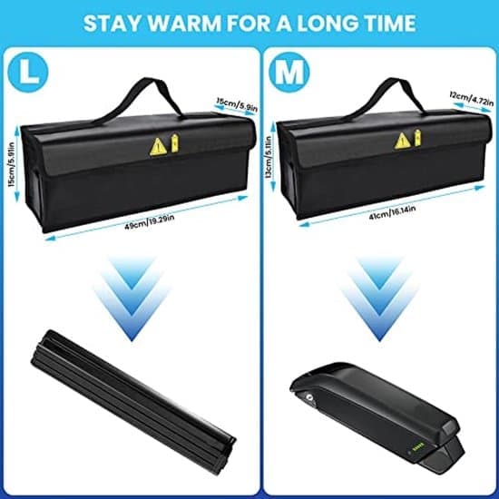 Brandsikkert E-cykel Batterietui til Sikker Opbevaring og Transport 49*15*15CM