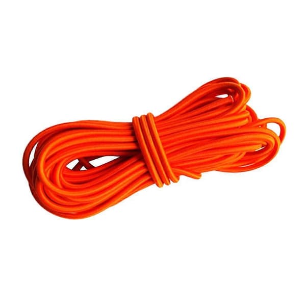 6 mm diameter oransje polyesterbelagt gummi UV elastisk strikk tau binding - 20m