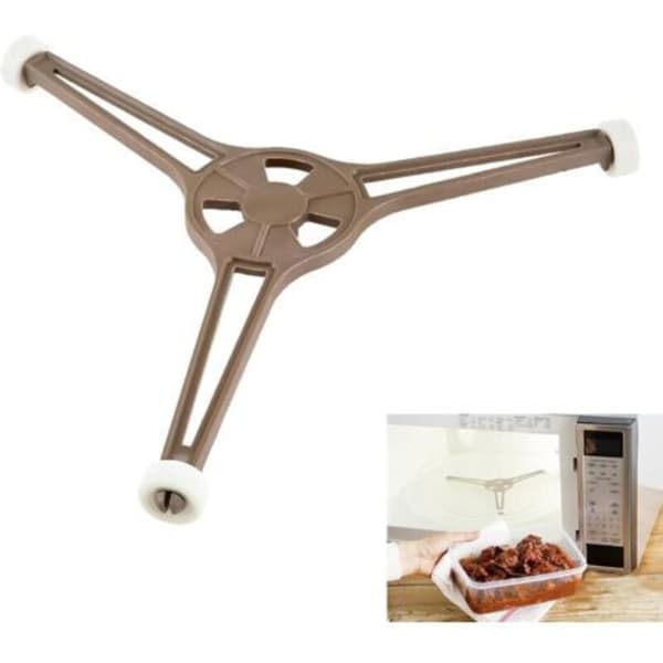 Triangular Microwave Support, Universal Rotating Ring Holder, Replacement Turntable Ring for Microwaves, Fits 24.5cm Glass Spare Part Trays