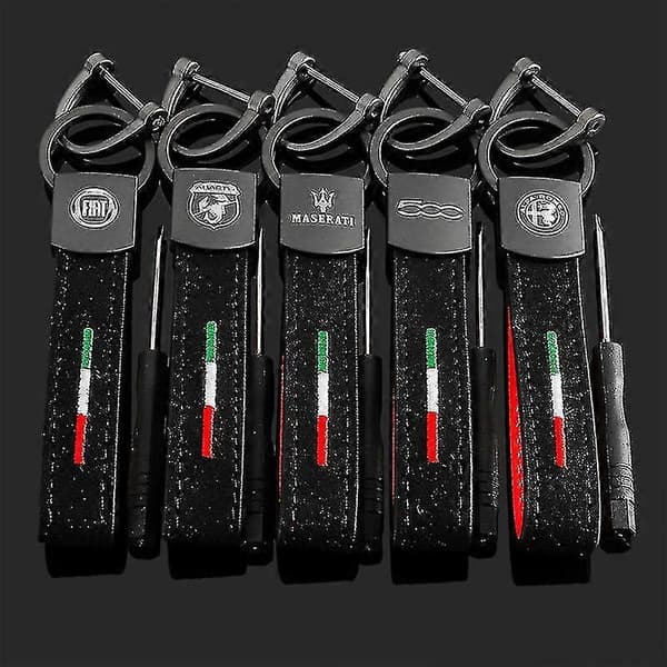 Jsir Kompatibel Fiat 500 Abarth Premium Metal Nøglering Nøgleholder