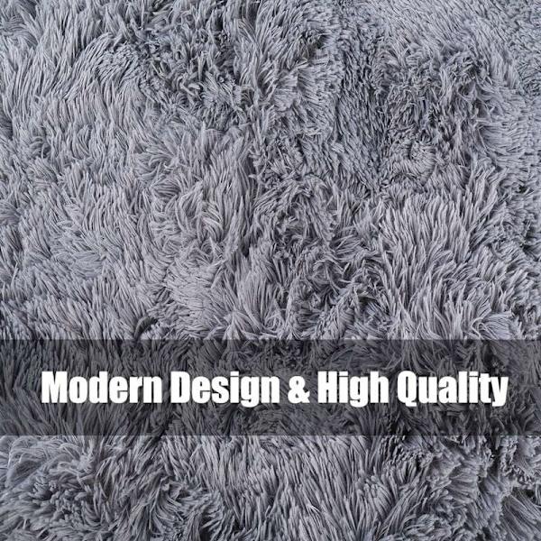Långhög Living Room Rug - Shaggy Modern Design Rug - Stor tvättbar matta med halkfri botten för sovrum, vardagsrum, hall, storlek: 50 x 160CM,
