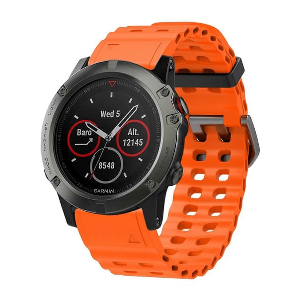 Type D 26 mm silikonerem til Garmin Fenix 8 51 mm/Enduro 3/Enduro 2 Quick Release Ocean urrem Style D