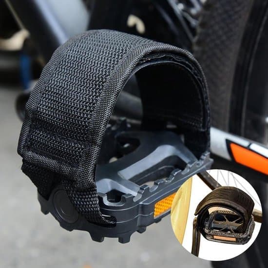 Pedalstropper – Cykelstropper – Pedalstropper til motionscykler – Cykelpedalstropper, til skridsikre cykelpedaler – Sorte cykelpedalstropper