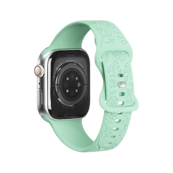 Passar iwatchS9 876SE Apple Watch armband präglad liten ros silikon Sunflower - azure 42/44/45/49mm Sunflower - azure 42/44/45/49mm