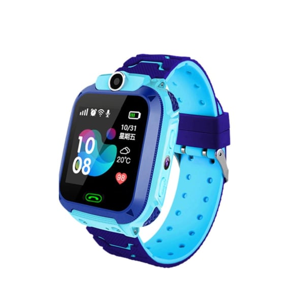 Barn GPS Smart Watch telefon - Vattentät Smartwatch Pojkar Flickor för 3-13 år Barn Födelsedagspresent (blå)