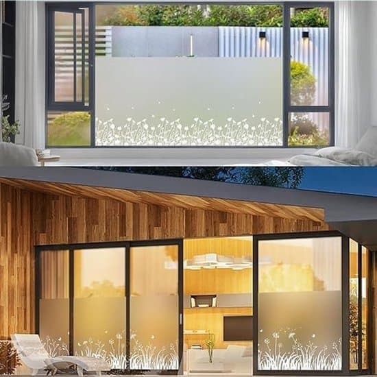 Self-adhesive electrostatic glass film - 44x200cm - Easy to install - White