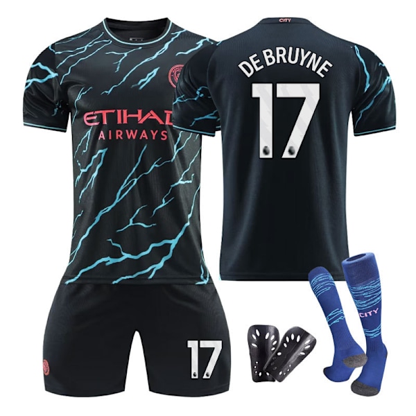 Manchester City Borta Fotbollströja Set Haaland Nummer 9 (23-24) no.9 with socks 26(140-150cm) no.9 with socks 26(140-150cm)