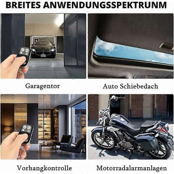 4 stk 433MHz Universal Elektrisk Garasjeportfjernkontroll