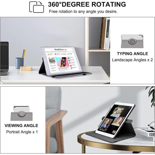 Roterende etui til iPad Air 2 - 360 graders roterende stativetui