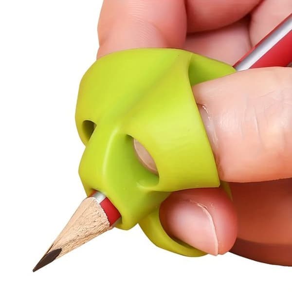 Pen Grip - Writing Aid - Silicone Pen Holder - Three-Finger Grip - For School, Drawing, and Writing 4 pcs