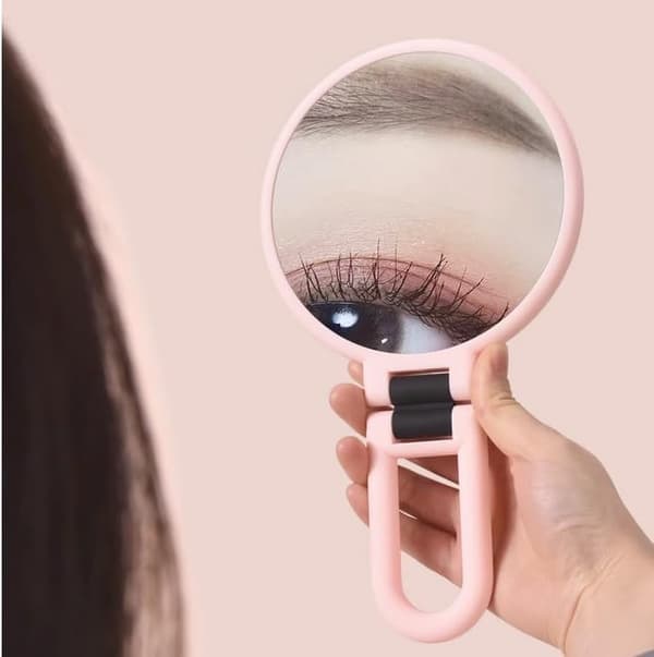 1x 15x handheld magnifying glass with travel handle, rotating and adjustable handle, reversible foldable.