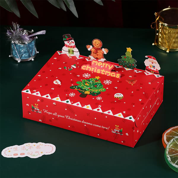 Creative Christmas Three-dimensional Biscuit Box Gift Prize Christmas Paper Box Gift Packaging