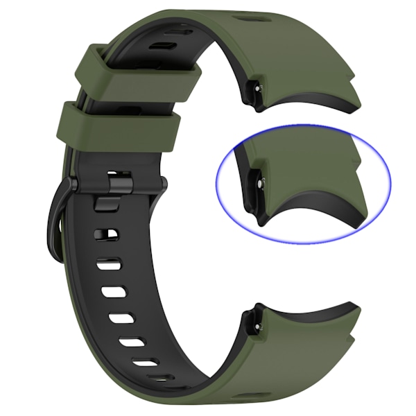 Tvåfärgad klockarmband för Samsung Galaxy Watch 4/5/6/6 Classic Grön Grøn