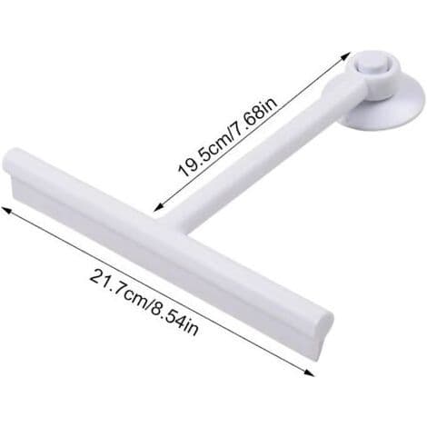 Extendable Window Squeegee, Comfortable Grip Glass Cleaning Squeegee, PP/TPE Shower Squeegee with Suction Cup, Silicone Door Wiper for Shower