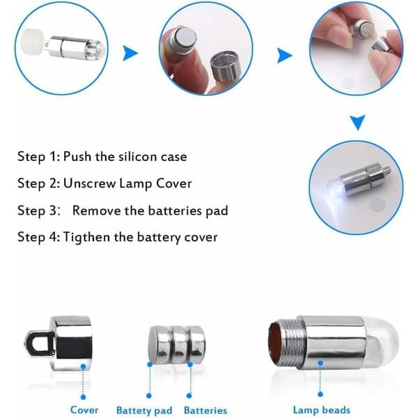 Mini LED-lampor med batteri för papperslyktor, vattentäta, 20-pack