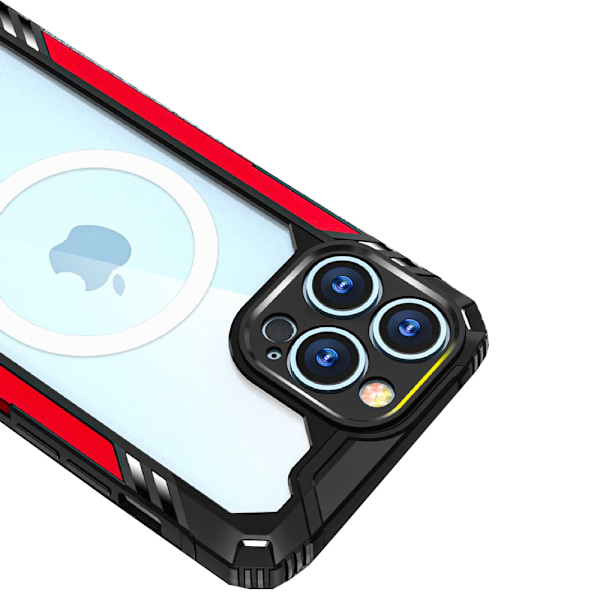 iPhone 14 Pro - Stötdämpande Stilrent Skal Röd Röd