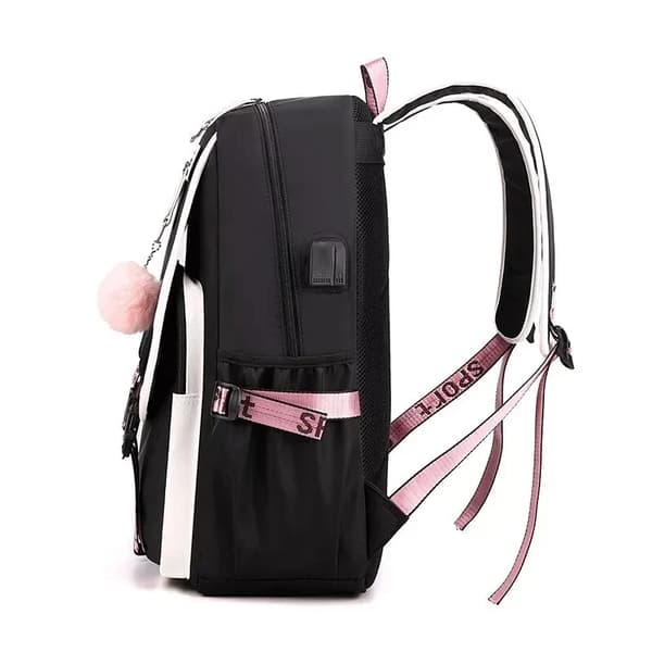 Koulureppu Stitch USB-kuvioilla A4 Suuri
