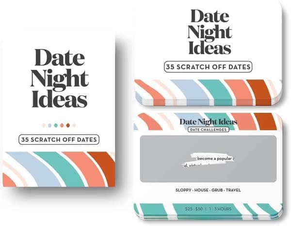 Romantic Couple Gift - Fun & Adventurous Date Night Box - Scratch Card Game with Exciting Ideas for Couples