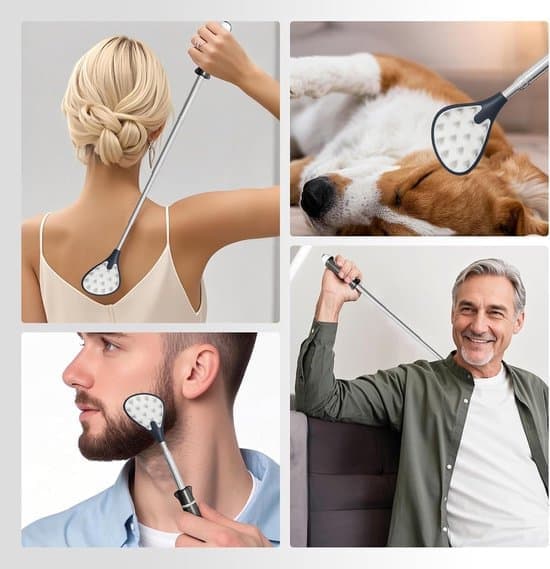 Adjustable Back Scratcher - Back Scratcher for Adults - Back Scratcher - Extendable - Relieves Itching - Portable Lightweight - Black