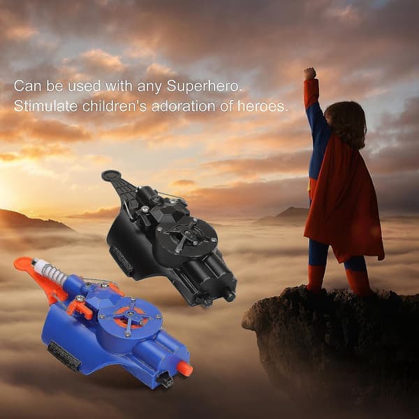 Spiderman-kaster til børn, Spiderman-handsker, automatisk oprulning, edderkoppekaster, silkekaster, håndledslegetøj, kaster, sort