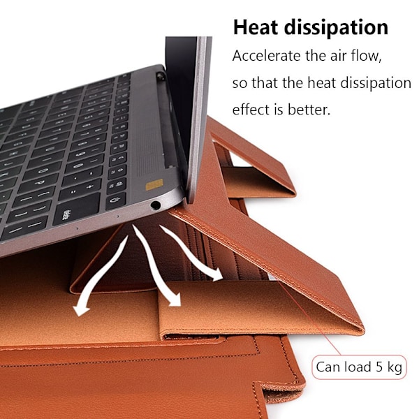 Laptopväska Case PU-läder Ultrabook-fodral Stötsäkert cover Brown 14-14.5 inch Brown 14-14.5 inch