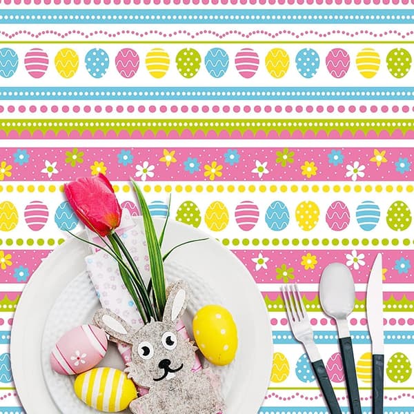 Easter Tablecloth, 1 pc Easter Tablecloths, Waterproof Reusable Easter Decoration (137 * 274 cm)