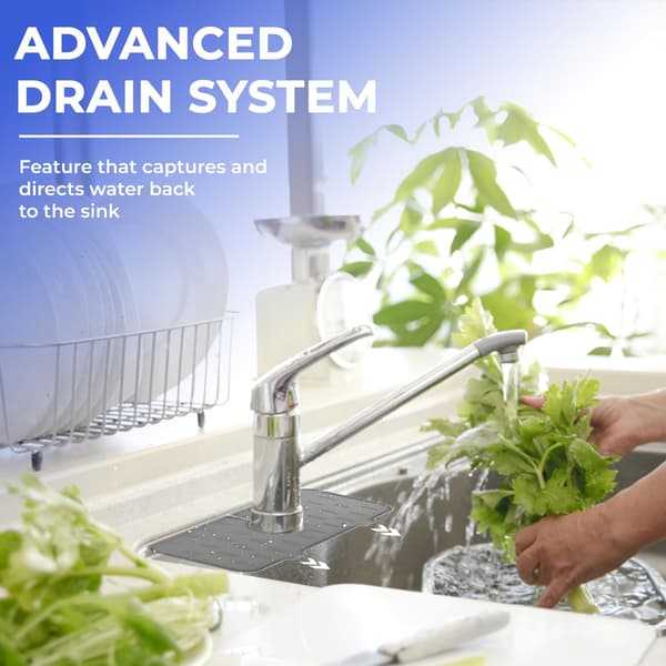 Innovative Silicone Faucet Drain Mat: Transform Your Sink Splash Guard and Keep Your Sink Tidy - The Ultimate Sink Protector Mat