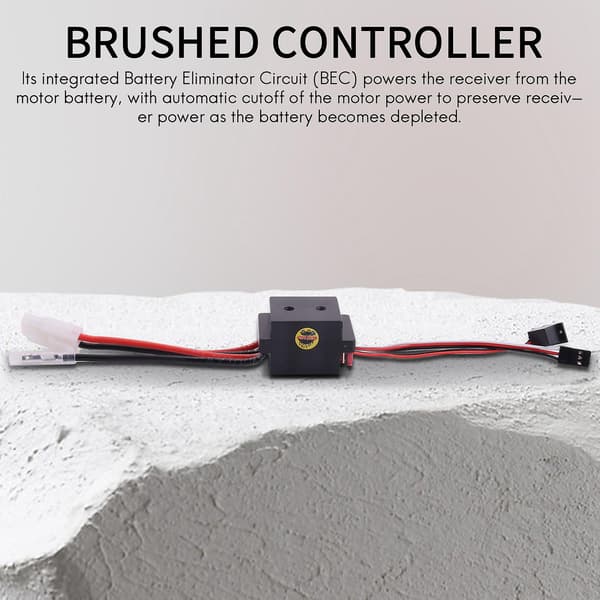 RC ESC 320A 6-12V Børstet ESC Hastighetsregulator med 2A BEC for RC Båt U6L5 Black