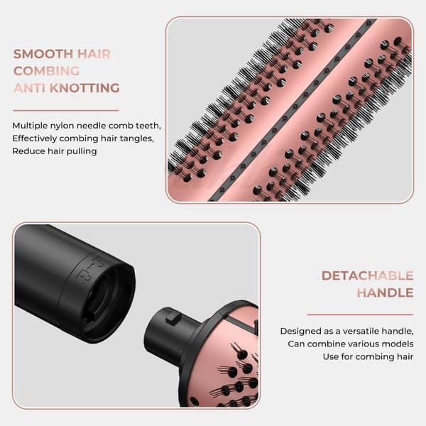 Wavytalk Hot Brush, Ionic Heated Round Brush for Voluminous Hairstyles, Ceramic Ionic Technology Reduces Hair Damage, Fast Heating