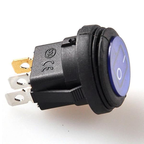 5 stk 12v 20a Vanntett Rund På/av Vippebryter Bil Båt Spst