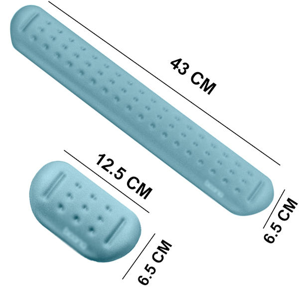 1 set minnesskum mus & tangentbord handledsstöd stöd kudde set för dator, bärbar dator, kontorsarbete, PC-spel - massagehål design - enkelt