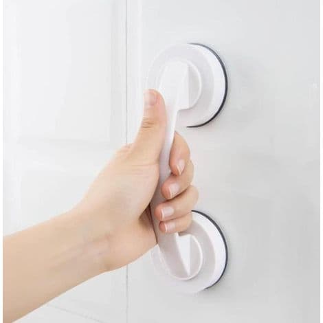 Powerful Suction Cup Mirror for Refrigerator, Bathroom Drawer, Kitchen Drawer Handle (White, Large)