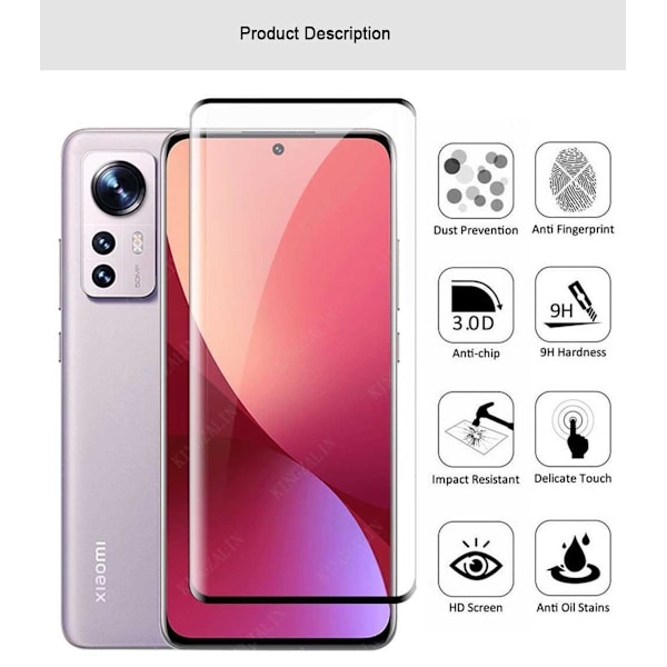 3x Skärmskydd i Härdat Glas för Xiaomi Mi 12 Transparent one size