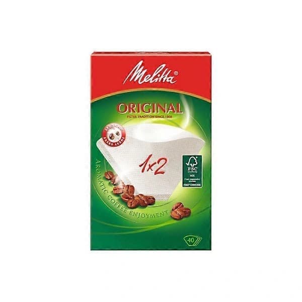 Drypp kaffefilterpapir (amerikansk stil) 1 x 2 - 40 ark