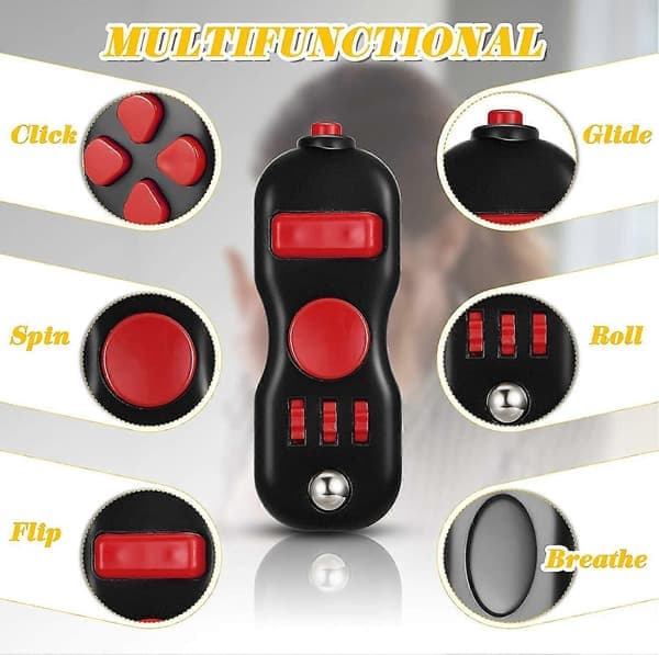 4 stk. håndfidgetlegetøj Fidget Game Pad Farverig angstfokuspude Lille Fidget Controller Pad Sensorisk Fidgetlegetøj