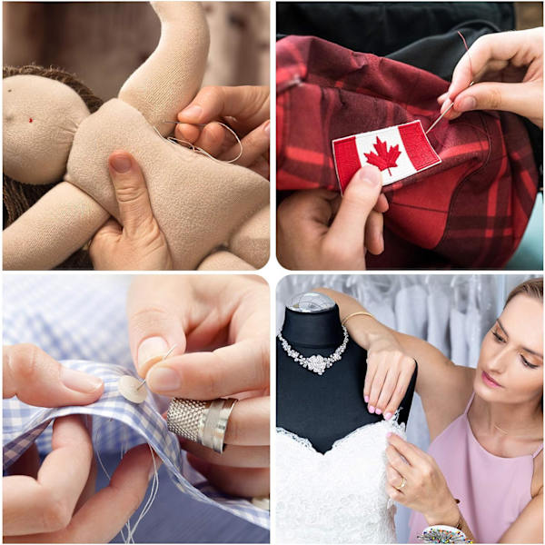 Sykit, Bärbar Mini Sykit för Nybörjare, Resenär och Nöd Kläd Reparationer, DIY Sytillbehör & Symaskiner med Svart