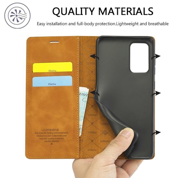 LC.IMEEKE Magnetic Plånboksfodral Galaxy A33 5G - Brun
