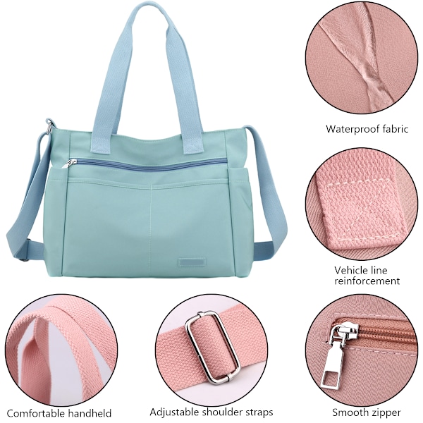 Nylon Crossbody-väskor för kvinnor, axelväska, vattentät budväska, handväskor för kvinnor