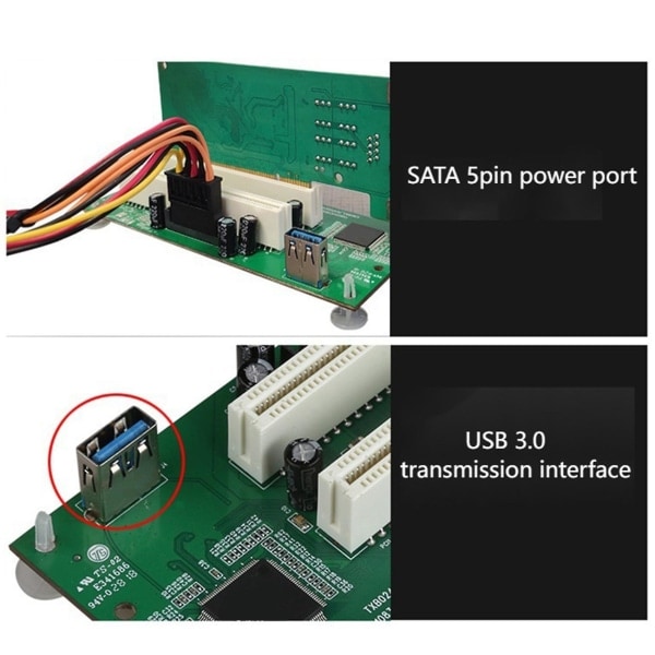 IC Stationärt Pci-express Pci-e till Pci-adapterkort Pcie Dubbel Pci-plats