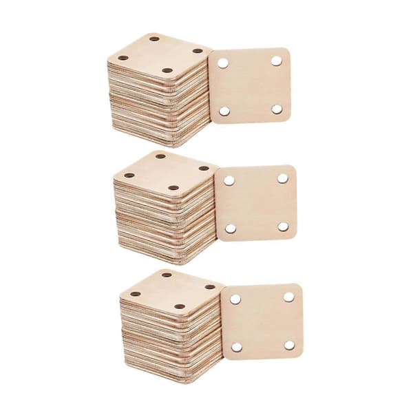 Trævævekort, sæt med kort til tabletvævning, 5x5 cm, håndlavede trævævekort 36 Pieces
