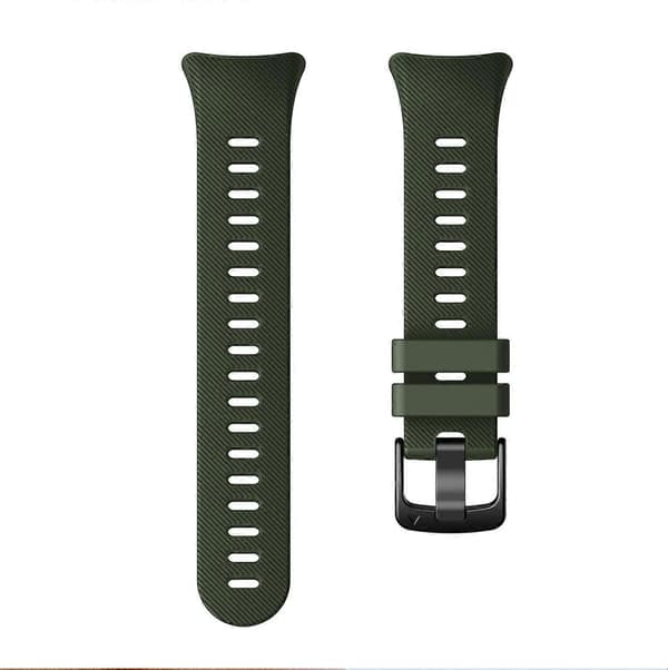 Silikonrem med svart spenne til Garmin Forerunner 45S Army Green