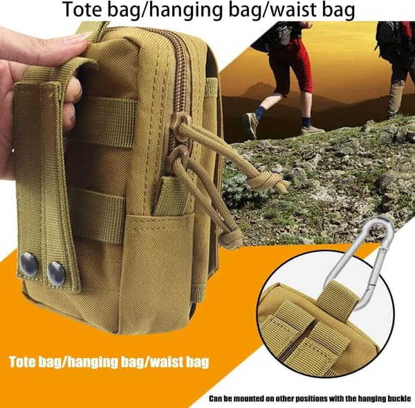 Taktisk MOLLE-påse (2-pack) — Multifunktionell EDC Midjeväska / Utomhusutrustning & Verktygsorganisatör
