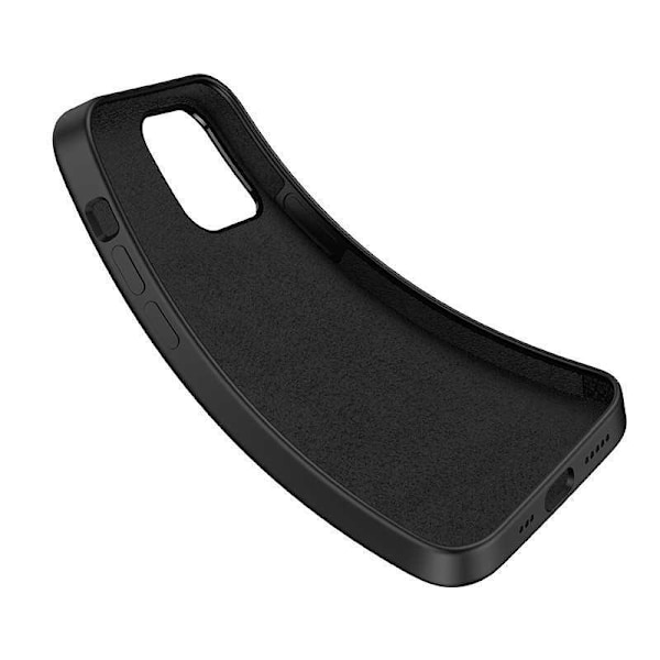 iPhone 13 Pro Max Gummibelagd Mattsvart Silikon Skal Svart